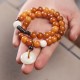 Cyan Bodhi Seed Lotus Jade Peace Buckle Wisdom Bracelet Cyan Bodhi Seed Lotus Jade Peace Buckle Wisdom Bracelet