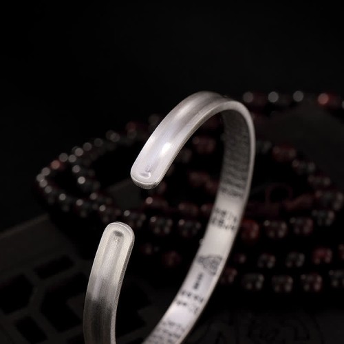 999 Sterling Silver Heart Sutra Protection Bracelet 999 Sterling Silver Heart Sutra Protection Bracelet