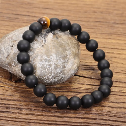 108 Beads Frosted Stone Tiger Eye Balance Necklace 108 Beads Frosted Stone Tiger Eye Balance Necklace