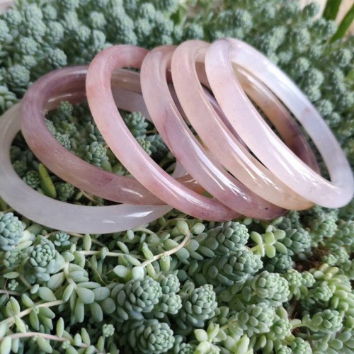 Purple Jade Happiness Protection Bangle