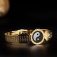 Yin Yang Lotus Om Mani Padme Hum Titanium Steel Bracelet Yin Yang Lotus Om Mani Padme Hum Titanium Steel Bracelet