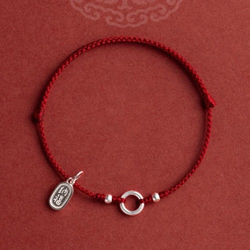 Silver Lucky Lotus Peace Bracelet