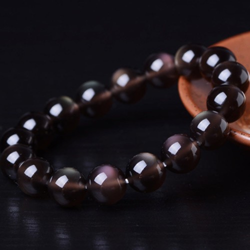 Natural Rainbow Obsidian Positive Bracelet Natural Rainbow Obsidian Positive Bracelet