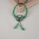 Green Jade Dangling Flower Luck Bracelet Green Jade Dangling Flower Luck Bracelet