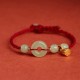 Peace Buckle Jade Lotus Happiness Wealth Bracelet