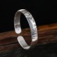999 Sterling Silver Buddha Head Heart Sutra Serenity Bangle 999 Sterling Silver Buddha Head Heart Sutra Serenity Bangle
