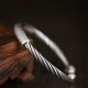 Tibetan Om Mani Padme Hum Heart Sutra Cuff Bracelet