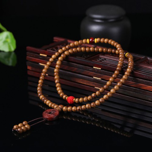 108 Peach Wood Bodhi Seed Mala Bracelet 108 Peach Wood Bodhi Seed Mala Bracelet