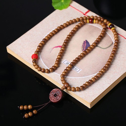108 Peach Wood Bodhi Seed Mala Bracelet 108 Peach Wood Bodhi Seed Mala Bracelet