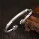 Tibetan Om Mani Padme Hum Heart Sutra Cuff Bracelet