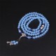 108 Beads Blue Crystal Healing Mala Bracelet 108 Beads Blue Crystal Healing Mala Bracelet