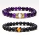 King & Queen Crown Healing Couple Bracelet King & Queen Crown Healing Couple Bracelet