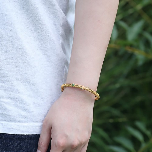 Cyan Jade Copper Cloud Healing Bracelet Cyan Jade Copper Cloud Healing Bracelet