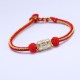 925 Silver Om Mani Padme Hum Luck Strength Red Bracelet 925 Silver Om Mani Padme Hum Luck Strength Red Bracelet