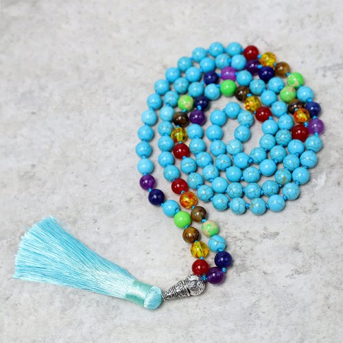 108 Turquoise Beads Yoga Meditation Necklace 108 Turquoise Beads Yoga Meditation Necklace