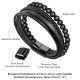 Lava Rock Black Onyx Leather Bracelet Lava Rock Black Onyx Leather Bracelet