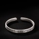 999 Sterling Silver Heart Sutra Protection Bracelet 999 Sterling Silver Heart Sutra Protection Bracelet