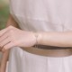 Leaf Pattern Cat Eye Support Cuff Bangle