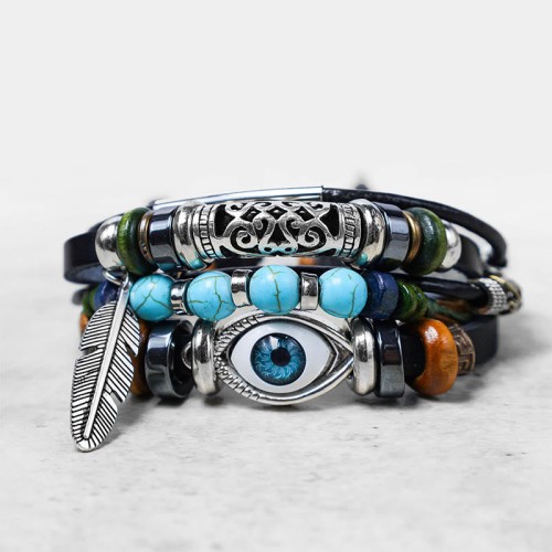 Tibetan Turquoise Evil Eye Purification Bracelet Tibetan Turquoise Evil Eye Purification Bracelet