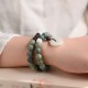 Cyan Bodhi Seed Lotus Jade Peace Buckle Wisdom Bracelet Cyan Bodhi Seed Lotus Jade Peace Buckle Wisdom Bracelet