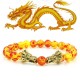 White Turquoise Lava Rock Dragon Blessing Bracelet White Turquoise Lava Rock Dragon Blessing Bracelet