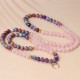 Miano Real Pink Crystal Mala Healing Bracelet Miano Real Pink Crystal Mala Healing Bracelet