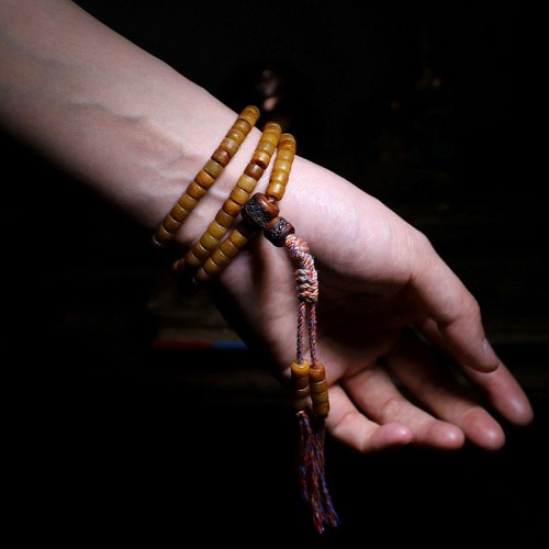 Tibet Yak Bone Amber Balance Bracelet Tibet Yak Bone Amber Balance Bracelet