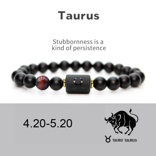 Zodiac Black Onyx Adjustable Bracelet Zodiac Black Onyx Adjustable Bracelet