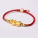 24K Gold-Plated PiXiu Luck Red String Bracelet 24K Gold-Plated PiXiu Luck Red String Bracelet