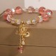 Strawberry Quartz Butterfly Charm Healing Bracelet Strawberry Quartz Butterfly Charm Healing Bracelet