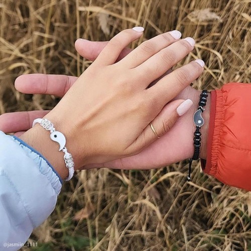 2pcs Yin Yang Hematite Couple Bracelet 2pcs Yin Yang Hematite Couple Bracelet