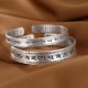 999 Sterling Silver Om Mani Padme Hum Lotus Wisdom Bangle 999 Sterling Silver Om Mani Padme Hum Lotus Wisdom Bangle