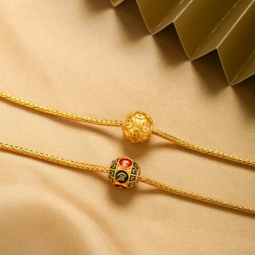 18K Gold Om Mani Padme Hum Koi Fish Luck Bracelet 18K Gold Om Mani Padme Hum Koi Fish Luck Bracelet