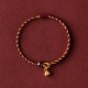 Red Gold Rope Lotus Peace Bracelet Red Gold Rope Lotus Peace Bracelet