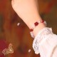 Natural Pink Crystal Cinnabar Nine-Tailed Fox Bracelet