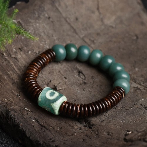 Tibetan Bodhi Seed Dzi Bead Evil Spirits Bracelet Tibetan Bodhi Seed Dzi Bead Evil Spirits Bracelet