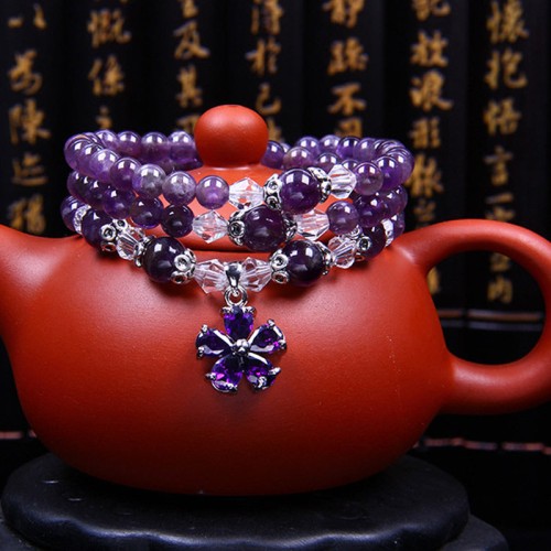 Tibetan Amethyst Blessing Bracelet Tibetan Amethyst Blessing Bracelet