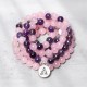 Rose Quartz & Amethyst Mala Bead Bracelet Rose Quartz & Amethyst Mala Bead Bracelet