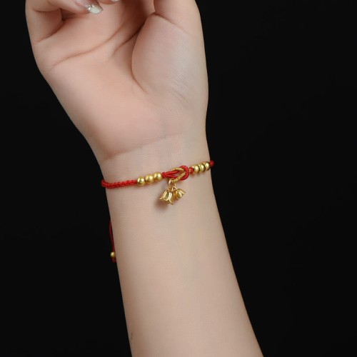 Lily Of The Valley Charm Luck Protection Braided Bracelet