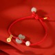 925 Silver Year of the Rabbit Hetian Jade Coin Wealth Bracelet