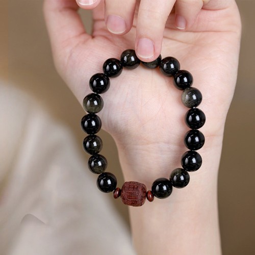Gold Sheen Obsidian Om Mani Padme Hum Bracelet Gold Sheen Obsidian Om Mani Padme Hum Bracelet