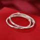 999 Silver Peace & Joy Kids Protection Bangle