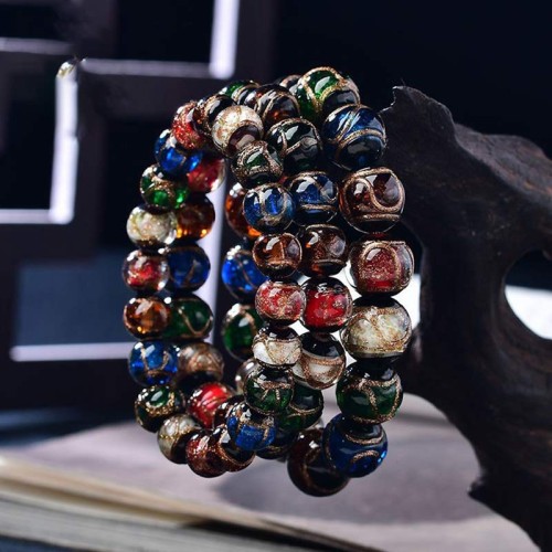 Colorful Liuli Glass Luck Bracelet Colorful Liuli Glass Luck Bracelet