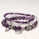 3PCS Natural Quartz Crystal Lotus Healing Bracelet 3PCS Natural Quartz Crystal Lotus Healing Bracelet
