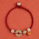 Peace Buckle Jade Lotus Happiness Wealth Bracelet