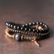 Rainbow Obsidian Ebony Copper Healing Bracelet Rainbow Obsidian Ebony Copper Healing Bracelet
