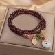 Garnet Strawberry Quartz Koi Fish Bracelet Garnet Strawberry Quartz Koi Fish Bracelet