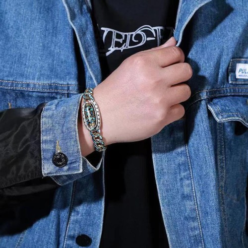 Tibetan Nine-Eye Dzi Bead Om Mani Padme Hum Bracelet Tibetan Nine-Eye Dzi Bead Om Mani Padme Hum Bracelet