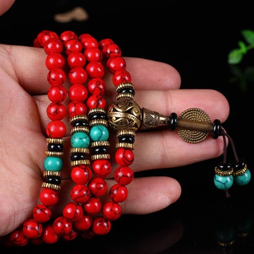 Tibetan Red Turquoise Lucky Necklace Tibetan Red Turquoise Lucky Necklace