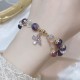 Amethyst Crystal Butterfly Charm Bracelet Amethyst Crystal Butterfly Charm Bracelet